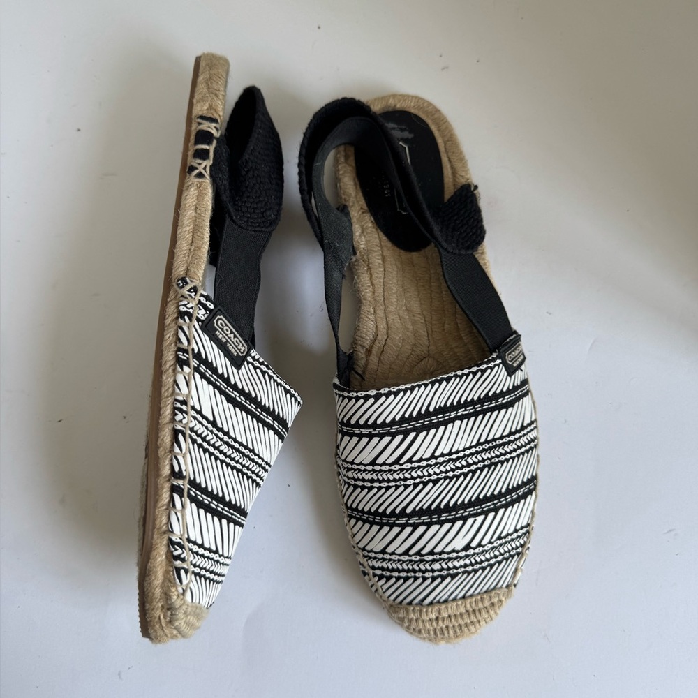 Coach Women's Rayanne Textile Slingback Espadrille Flats. Size 9 - Picture 5 of 14